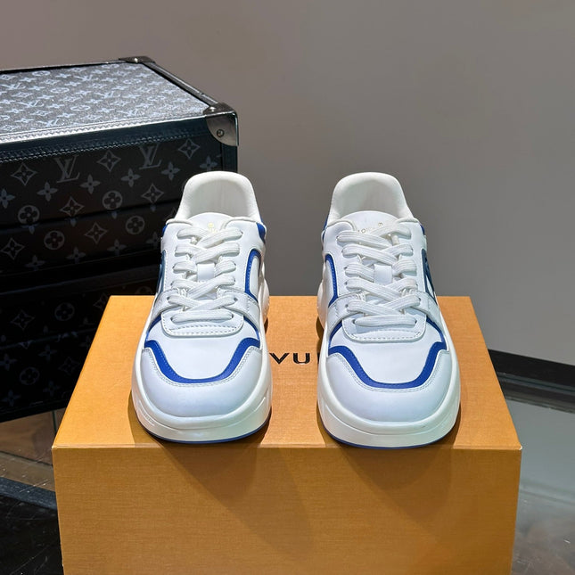 NEO RUN AWAY SNEAKER WHITE MIX BLUE CALFSKIN