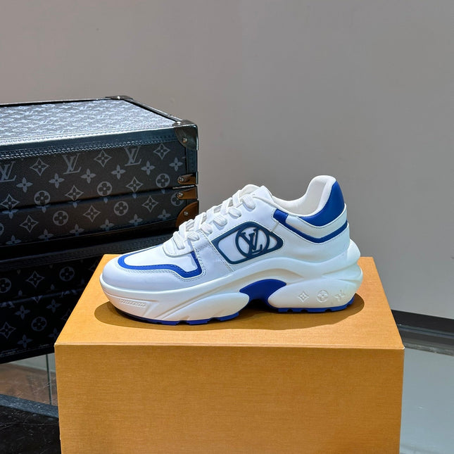 NEO RUN AWAY SNEAKER WHITE MIX BLUE CALFSKIN