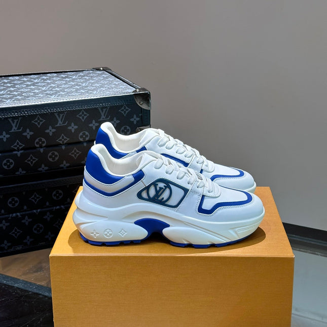 NEO RUN AWAY SNEAKER WHITE MIX BLUE CALFSKIN