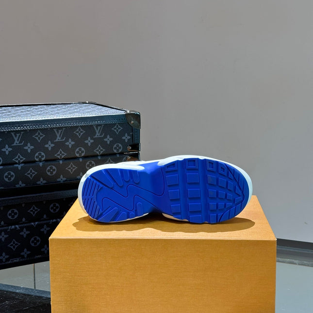 NEO RUN AWAY SNEAKER WHITE MIX BLUE CALFSKIN