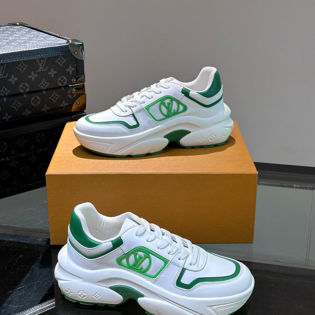 NEO RUN AWAY SNEAKER WHITE MIX GREEN CALFSKIN