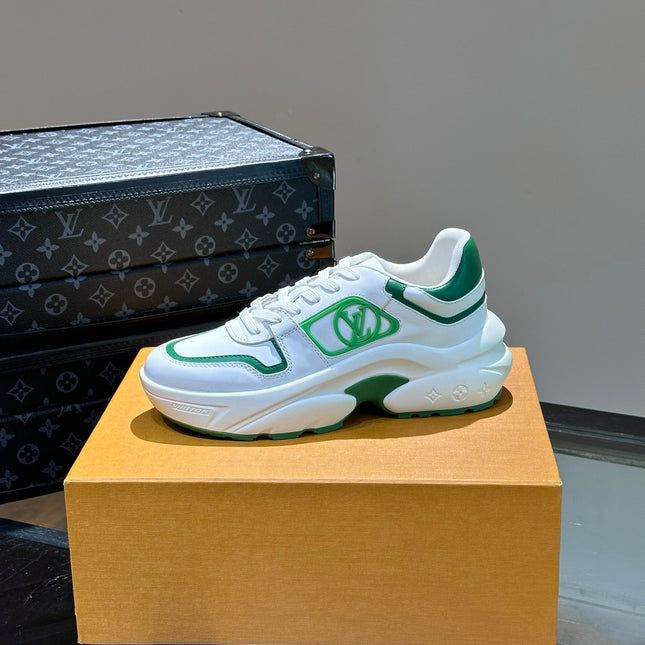 NEO RUN AWAY SNEAKER WHITE MIX GREEN CALFSKIN