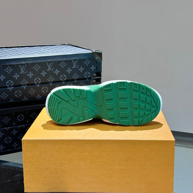 NEO RUN AWAY SNEAKER WHITE MIX GREEN CALFSKIN