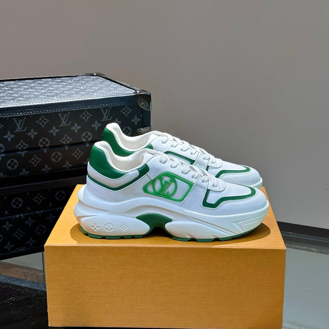 NEO RUN AWAY SNEAKER WHITE MIX GREEN CALFSKIN