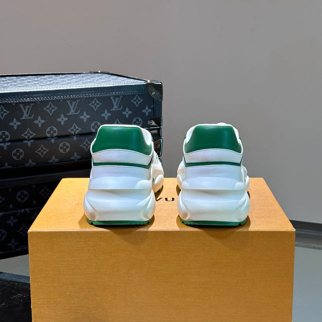 NEO RUN AWAY SNEAKER WHITE MIX GREEN CALFSKIN