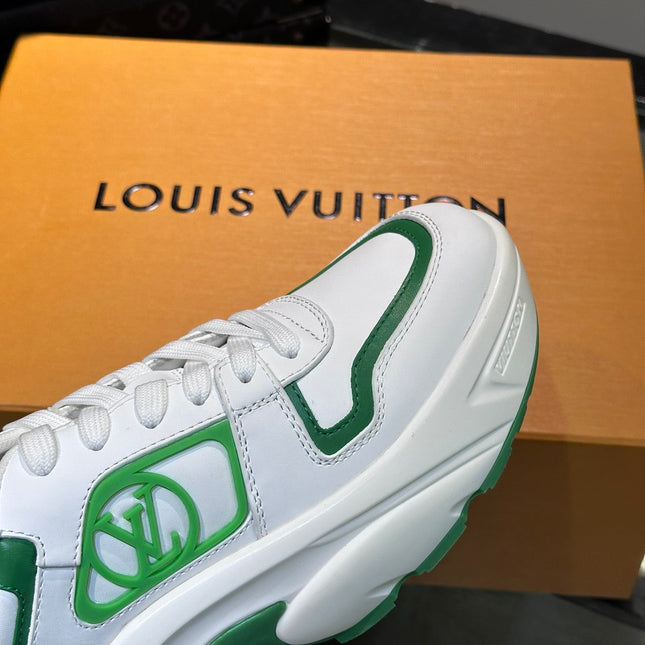 NEO RUN AWAY SNEAKER WHITE MIX GREEN CALFSKIN