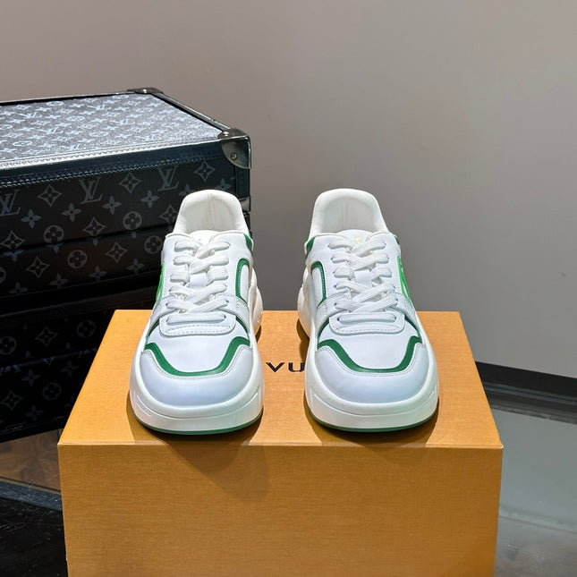 NEO RUN AWAY SNEAKER WHITE MIX GREEN CALFSKIN
