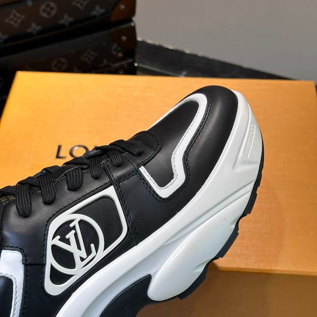 NEO RUN AWAY SNEAKER BLACK MIX WHITE CALFSKIN