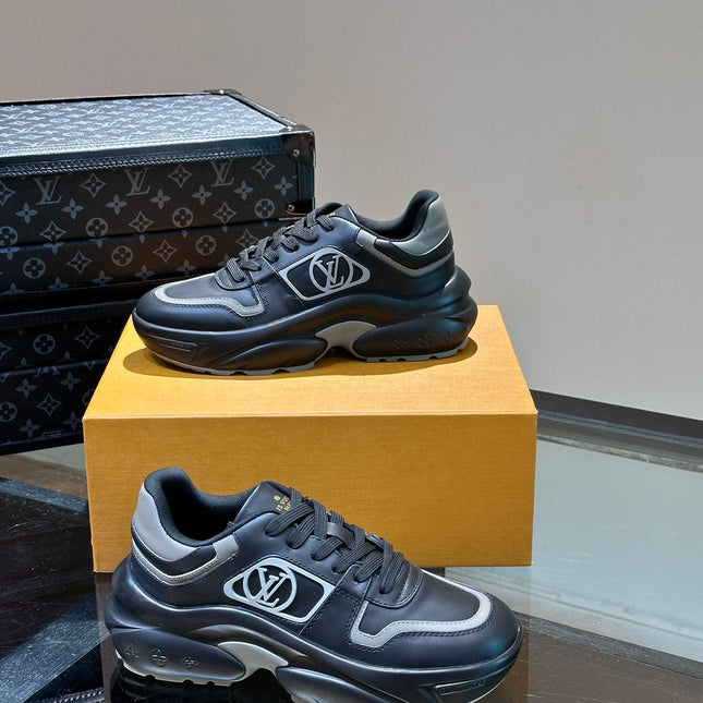 NEO RUN AWAY SNEAKER BLACK MIX GREY CALFSKIN