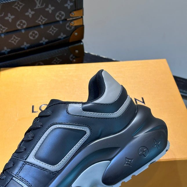 NEO RUN AWAY SNEAKER BLACK MIX GREY CALFSKIN