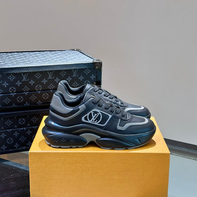NEO RUN AWAY SNEAKER BLACK MIX GREY CALFSKIN