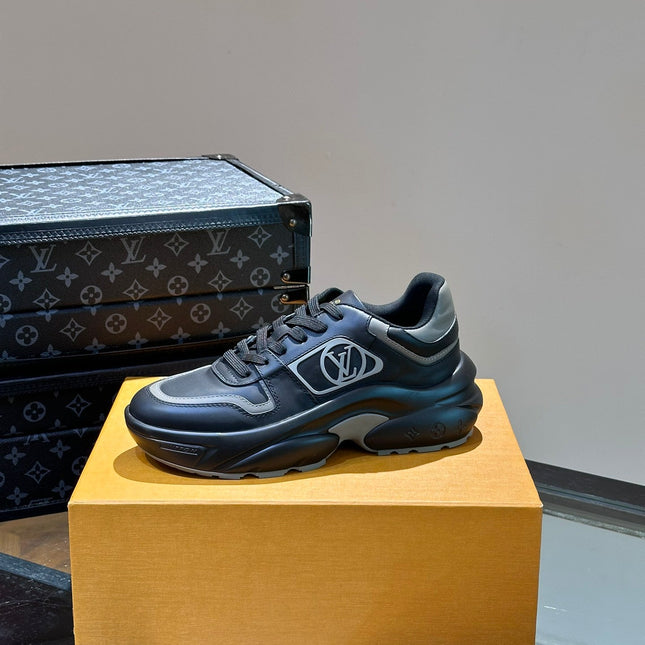 NEO RUN AWAY SNEAKER BLACK MIX GREY CALFSKIN