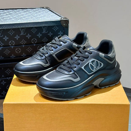 NEO RUN AWAY SNEAKER BLACK MIX GREY CALFSKIN