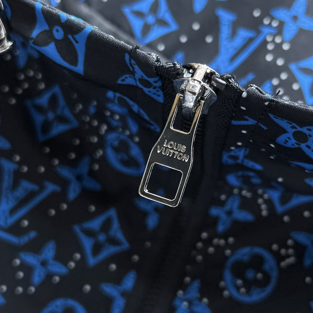 LV COBALT BLUE MIX BLACK MONOGRAM JACKET 239572