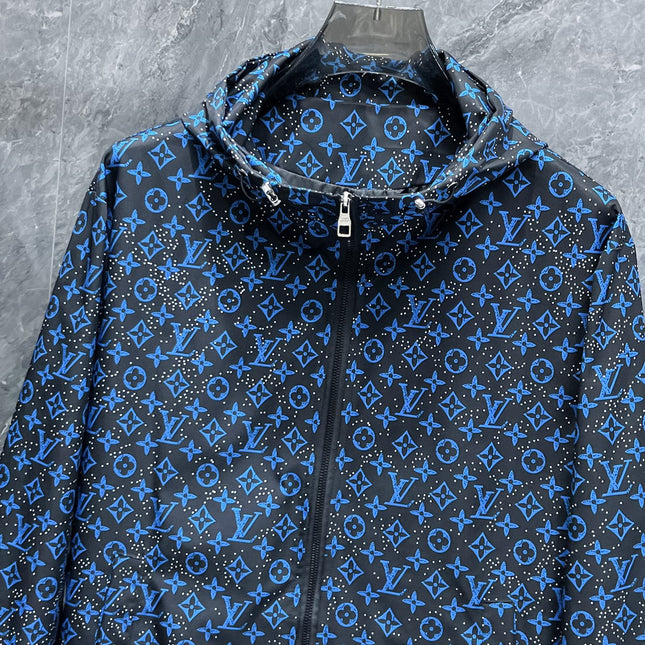 LV COBALT BLUE MIX BLACK MONOGRAM JACKET 239572