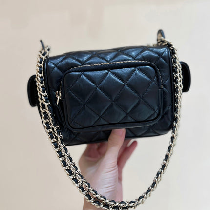 CHANEL CAMERA BAG 23 IN CONGO BLACK SHINY CALFSKIN