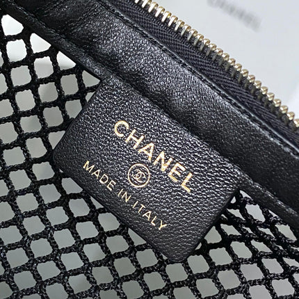 CHANEL 25S CLUTCH WITH CHAIN 20 CM IN BLACK LAMBSKIN WITH GOLD HARDWARE