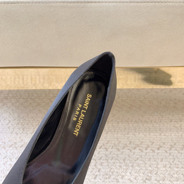 BABYLONE BALLET FLAT IN BLACK SATIN