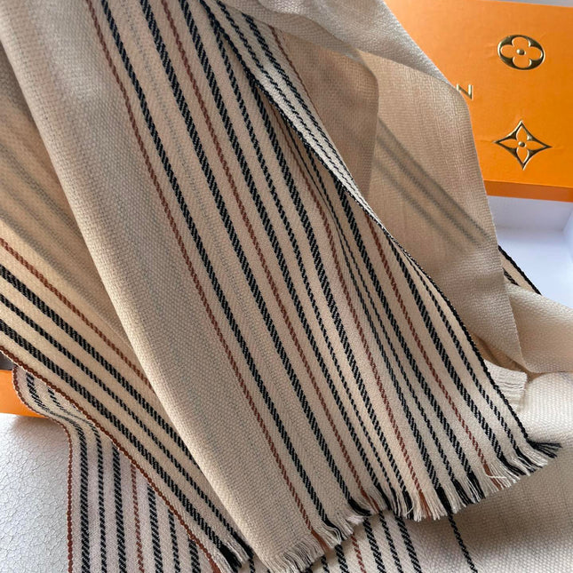 SCARF 180 CM IN KHAKI BROWN CASHMERE 399956