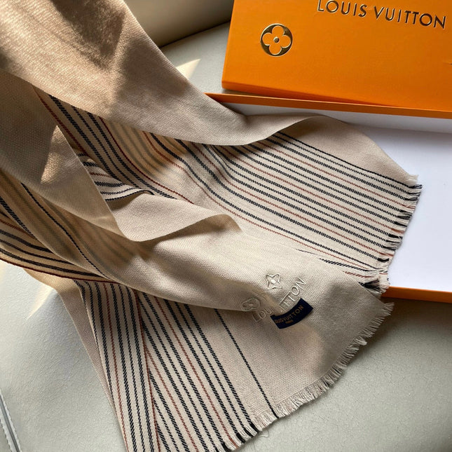 SCARF 180 CM IN KHAKI BROWN CASHMERE 399956