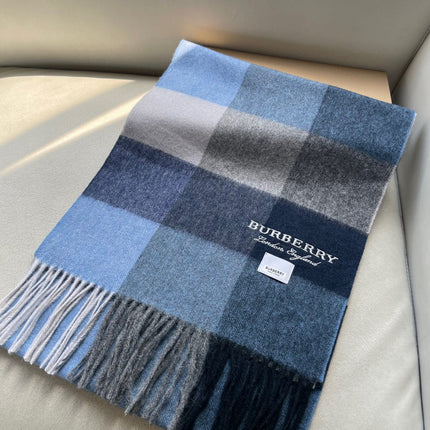SCARF 180 CM IN BLUE CASHMERE 402220