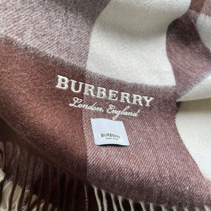 SCARF 180 CM IN CHESTNUT BROWN MIX WHITE CASHMERE 402221