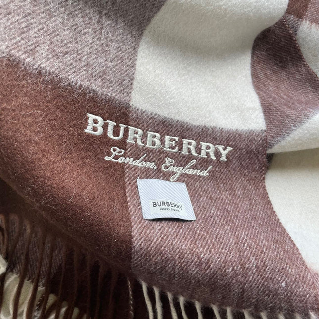 SCARF 180 CM IN CHESTNUT BROWN MIX WHITE CASHMERE 402221