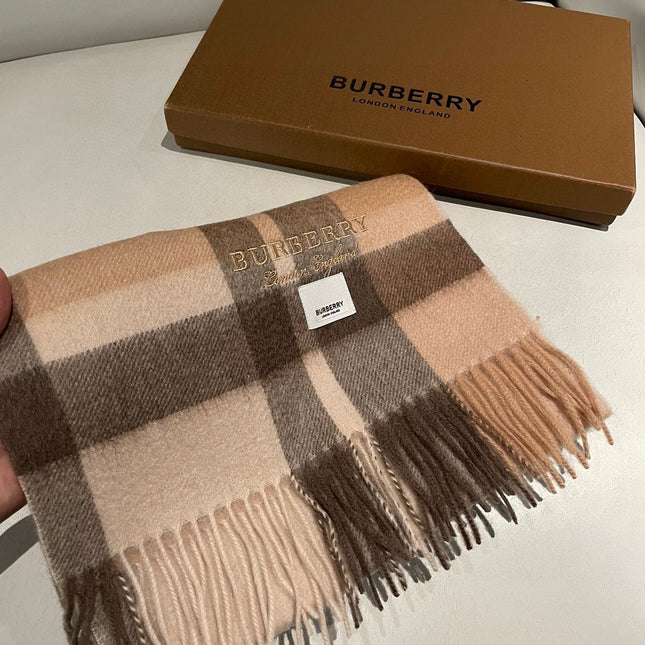 SCARF 180 CM IN CINNAMON BROWN CASHMERE 408784
