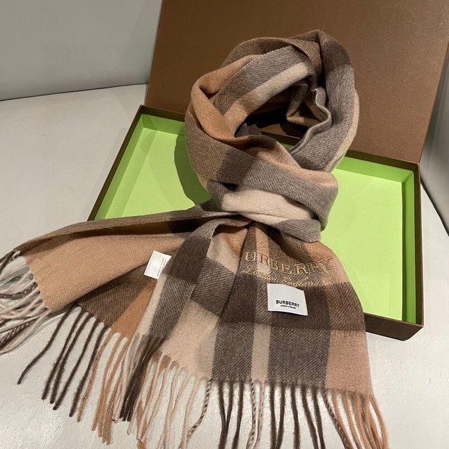 SCARF 180 CM IN CINNAMON BROWN CASHMERE 408784