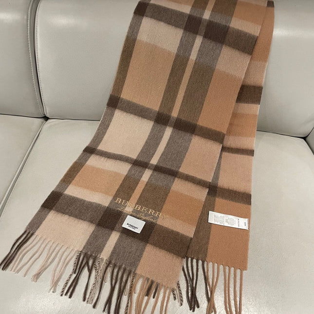 SCARF 180 CM IN CINNAMON BROWN CASHMERE 408784