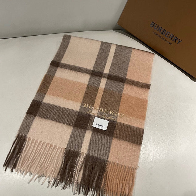 SCARF 180 CM IN CINNAMON BROWN CASHMERE 408784