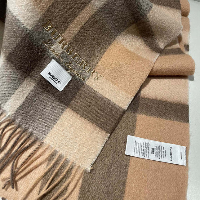 SCARF 180 CM IN CINNAMON BROWN CASHMERE 408784