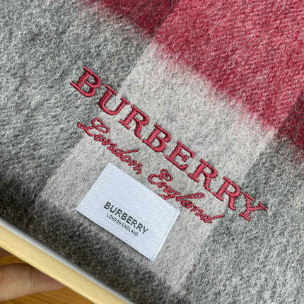 SCARF 180 CM IN GARNET RED MIX BLACK CASHMERE 410319
