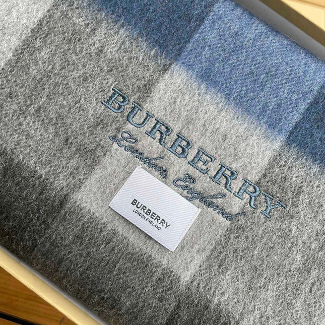SCARF 180 CM IN DARK GRAY MIX NAVY BLUE CASHMERE 410320