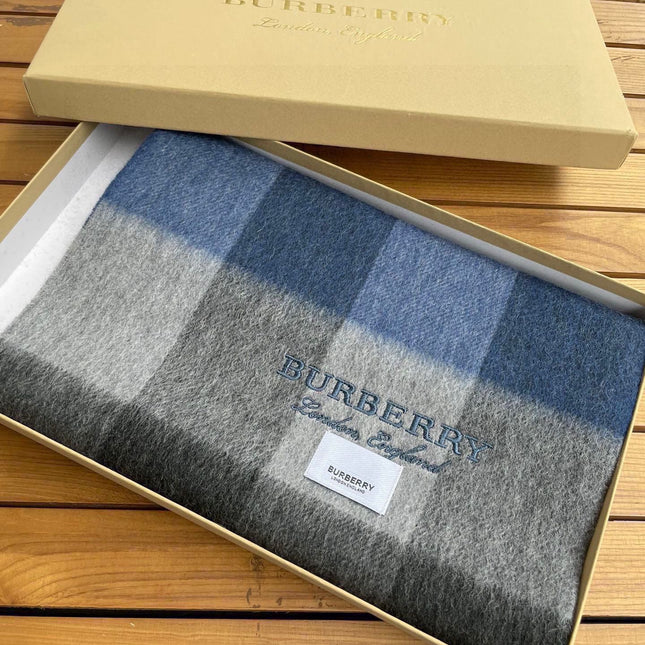 SCARF 180 CM IN DARK GRAY MIX NAVY BLUE CASHMERE 410320