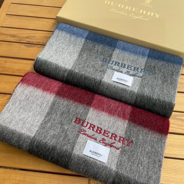 SCARF 180 CM IN DARK GRAY MIX NAVY BLUE CASHMERE 410320