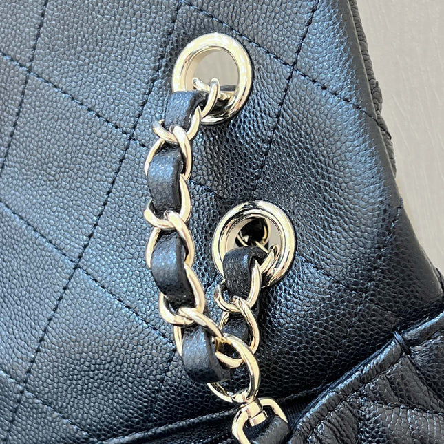 25S CHANEL CLASSIC JUMBO BAG 38 IN BLACK LAMBSKIN