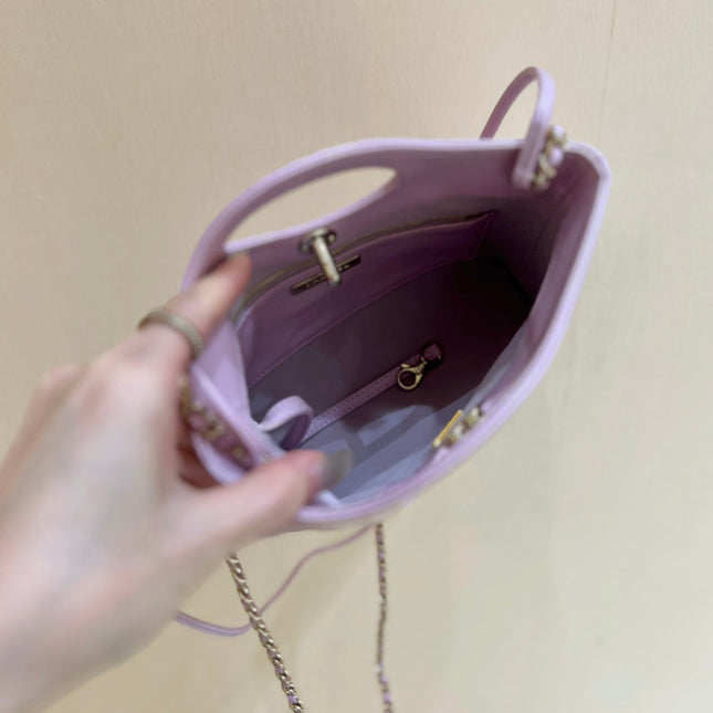 CHANEL 25S MINI SHOPPING BAG 23 IN LIGHT PURPLE CALFSKIN