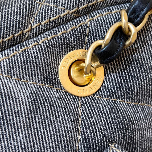 BOWLING BAG 44 IN SANTAS GRAY DENIM GOLD HARDWARE