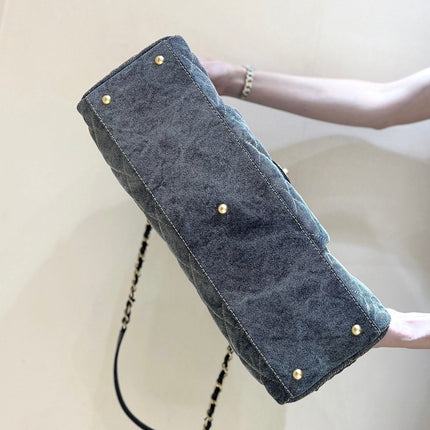 BOWLING BAG 44 IN SANTAS GRAY DENIM GOLD HARDWARE