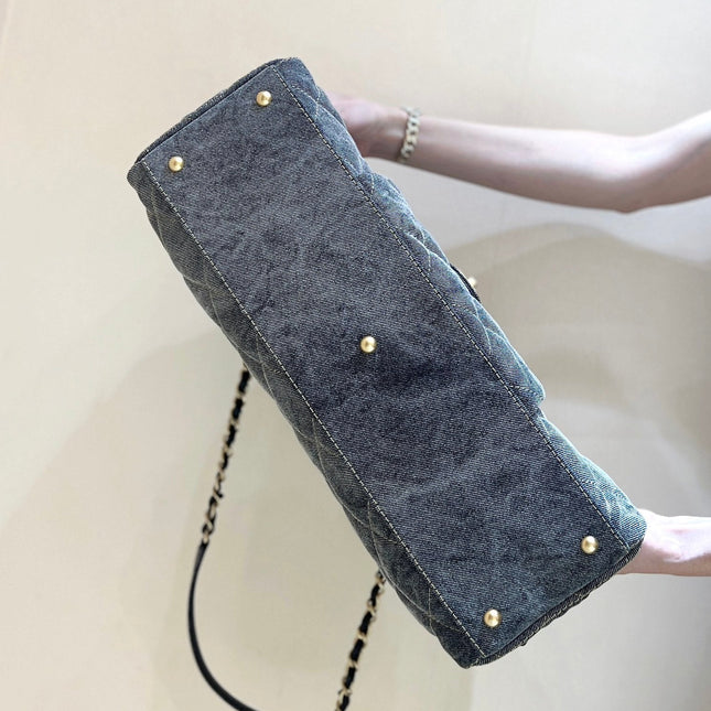 BOWLING BAG 44 IN SANTAS GRAY DENIM GOLD HARDWARE