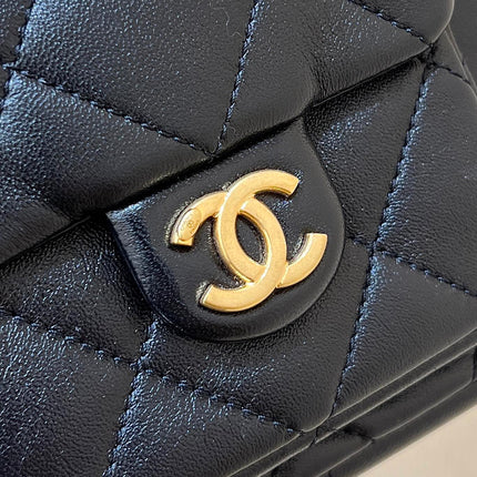CHANEL QUILTED HOBO CARGO BAG 35 IN BLACK CALFSKIN GOLD CHAIN