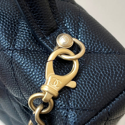 CHANEL 25S VANITY CASE 19 IN BLACK CALFSKIN GOLD HARDWARE