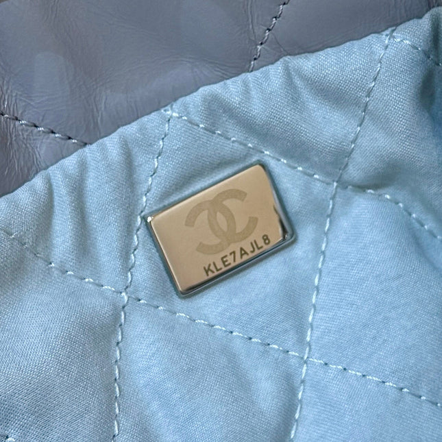 25S CHANEL HOBO MINI BAG 20 IN GREY LAMBSKIN