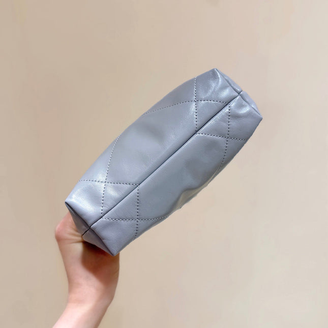 25S CHANEL HOBO MINI BAG 20 IN GREY LAMBSKIN