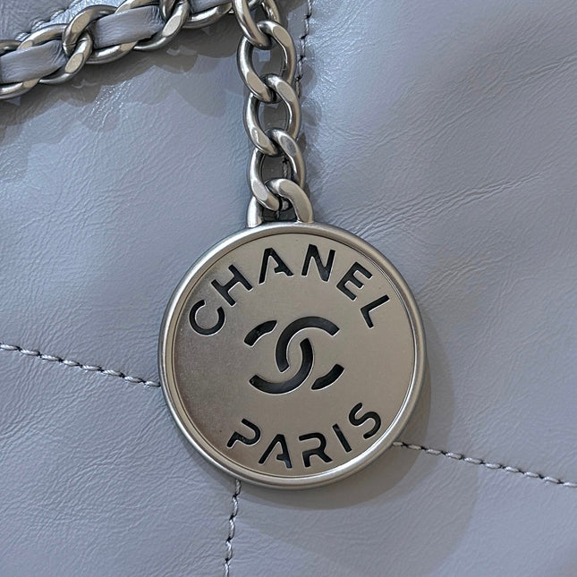 25S CHANEL HOBO MINI BAG 20 IN GREY LAMBSKIN
