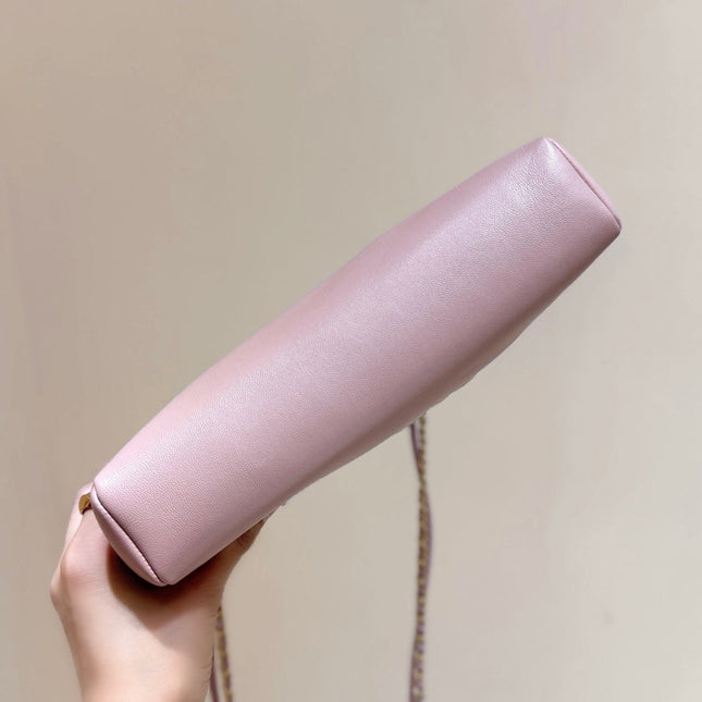 CHANEL 25S MINI SHOPPING BAG 23 IN LIGHT PINK LAMBSKIN AND SUEDE