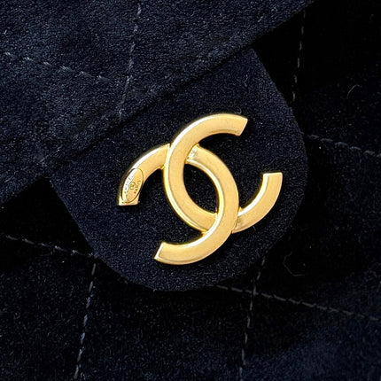 CC 25 HANDBAG 40 IN BLACK SUEDE GOLD HARDWARE