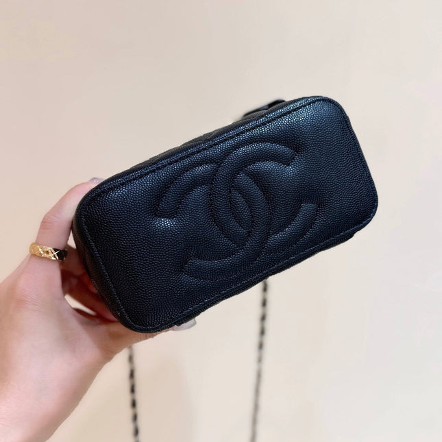 CHANEL 25S COCO CRUSH 17 IN BLACK CALFSKIN GOLD HARDWARE