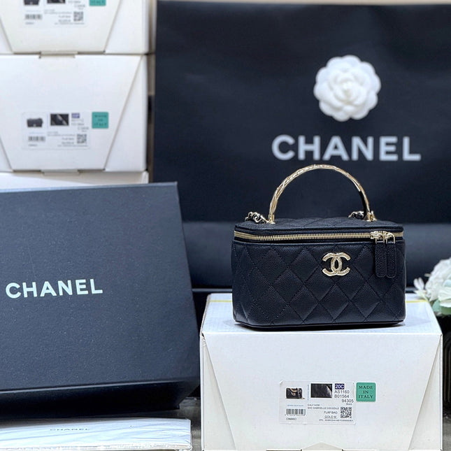 CHANEL 25S COCO CRUSH 17 IN BLACK CALFSKIN GOLD HARDWARE